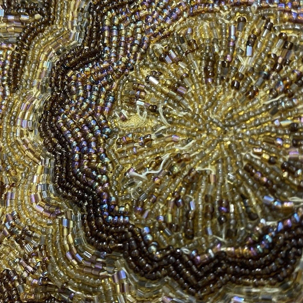 Z Gallerie Set Of Fully Beaded Pillow Shams Chocolate Brown Boho‎ 17x17
